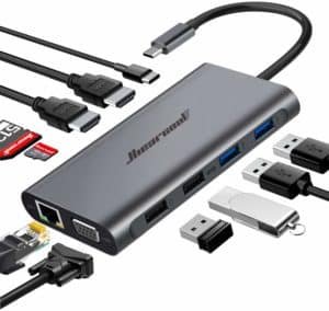Hiearcool-USB-C-Hub-USB-C-Laptop-Docking-Station-11-in-1-Triple-Display-Type-C-Adapter